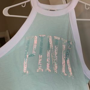 PINK sparkly tank top